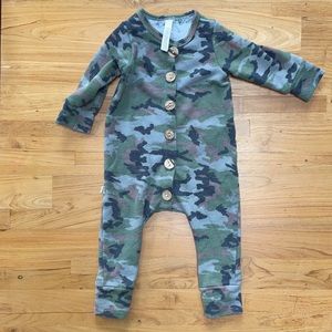 Childhoods Clothing camo long sleeve romper